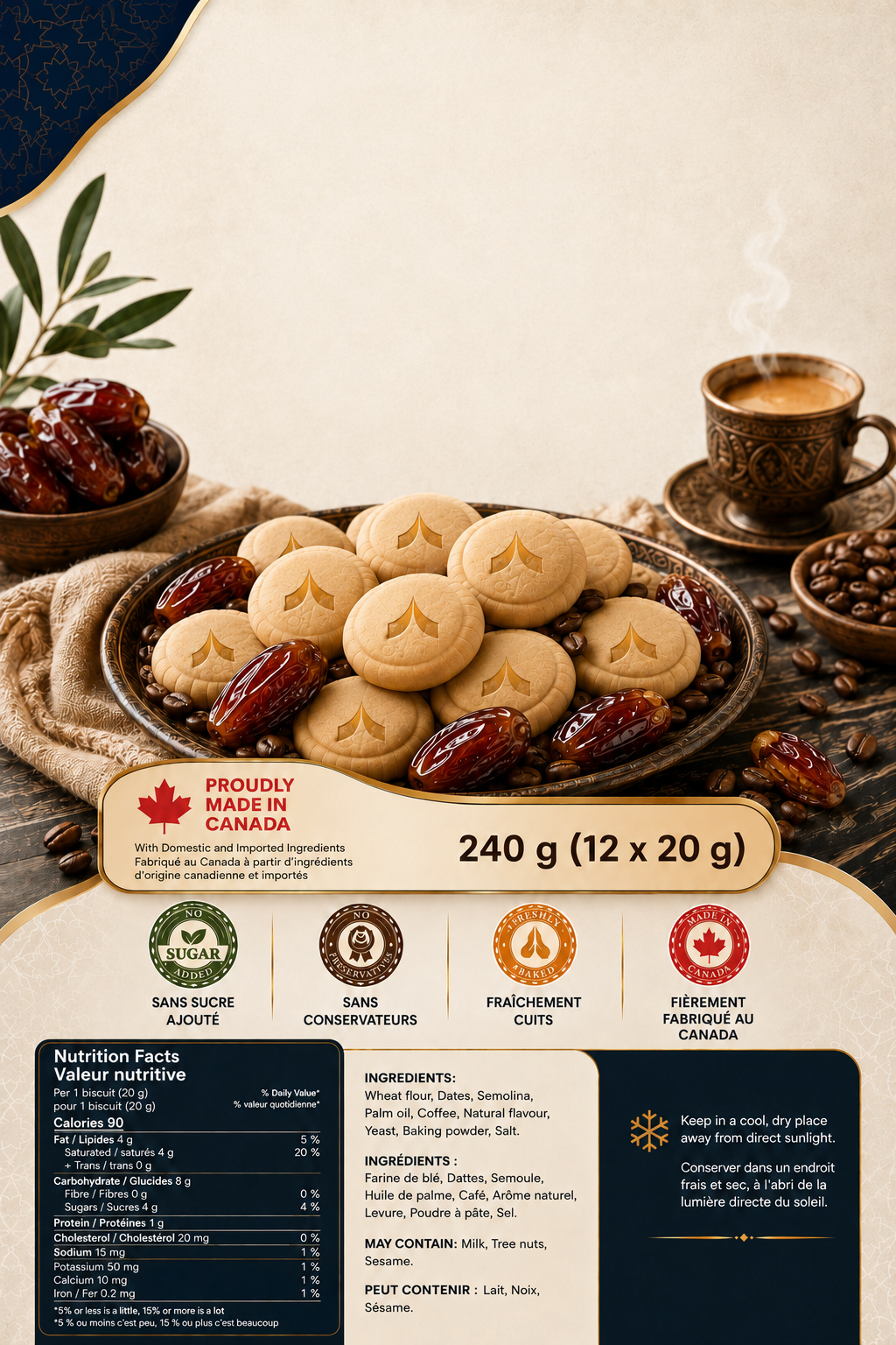 Ma'amoul with Dates Coffee Flavour