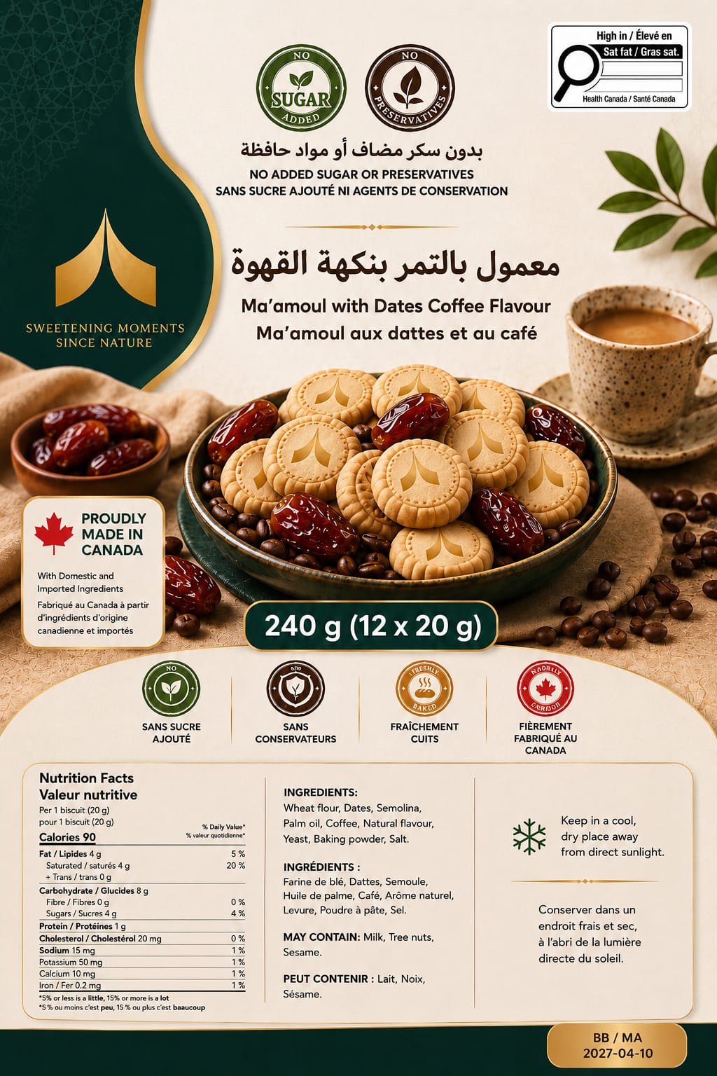 Ma'amoul with Dates Authentic Haloub Flavour