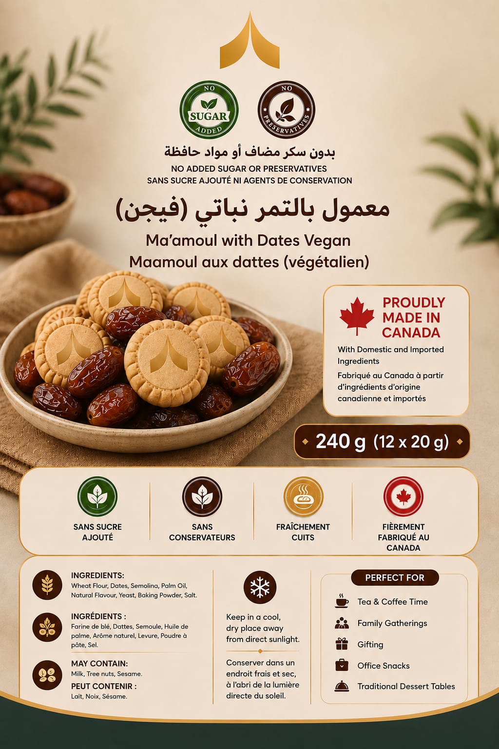 Traditional Vegan Date Cookies